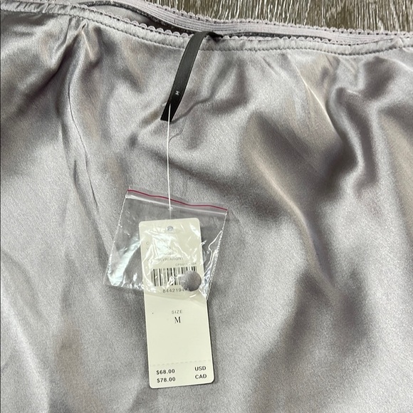 Anthology Elegant Gray Skirt with Lace Trim - Picture 2 of 5